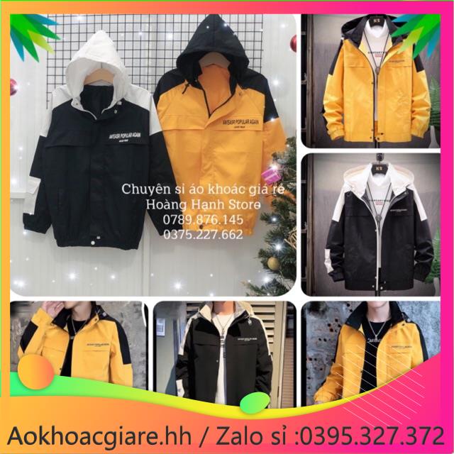 Áo khoác kaki nam phối màu viền ngang popular again
