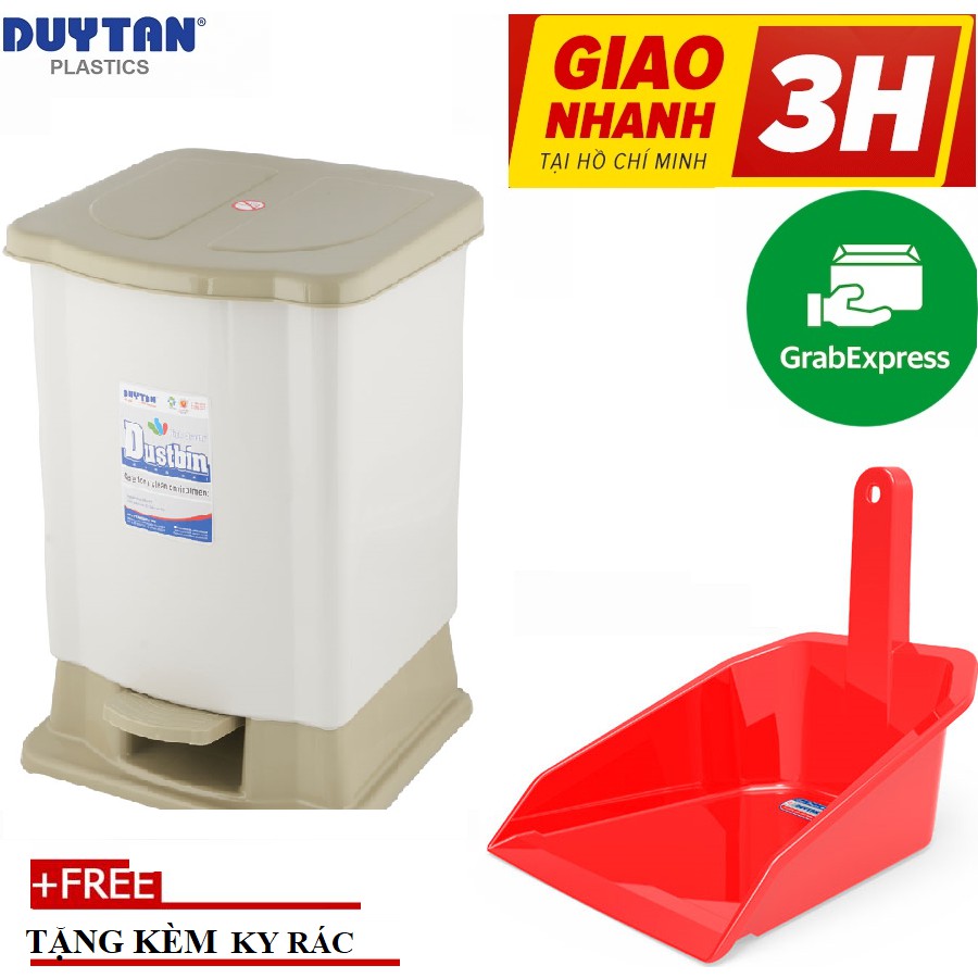 [HCM]Thùng rác đạp Duy Tân lớn (34.5 x 34 x 44 cm) No.742.- TẶNG KÈM KY RÁC