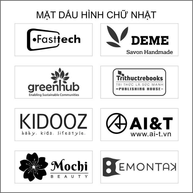 Con dấu EH2565 In logo tên shop lên mọi chất liệu.