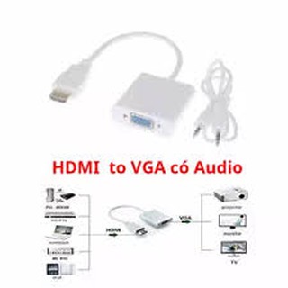 Cáp chuyển hdmi sang vga , hdmi to vga có audio 3.5mm