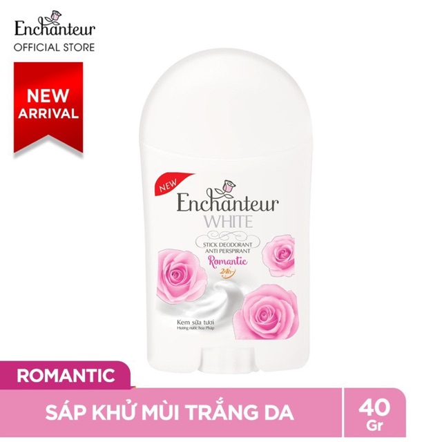 Sáp khử mùi trắng da Enchanteur Romantic 40g( mầu hồng)