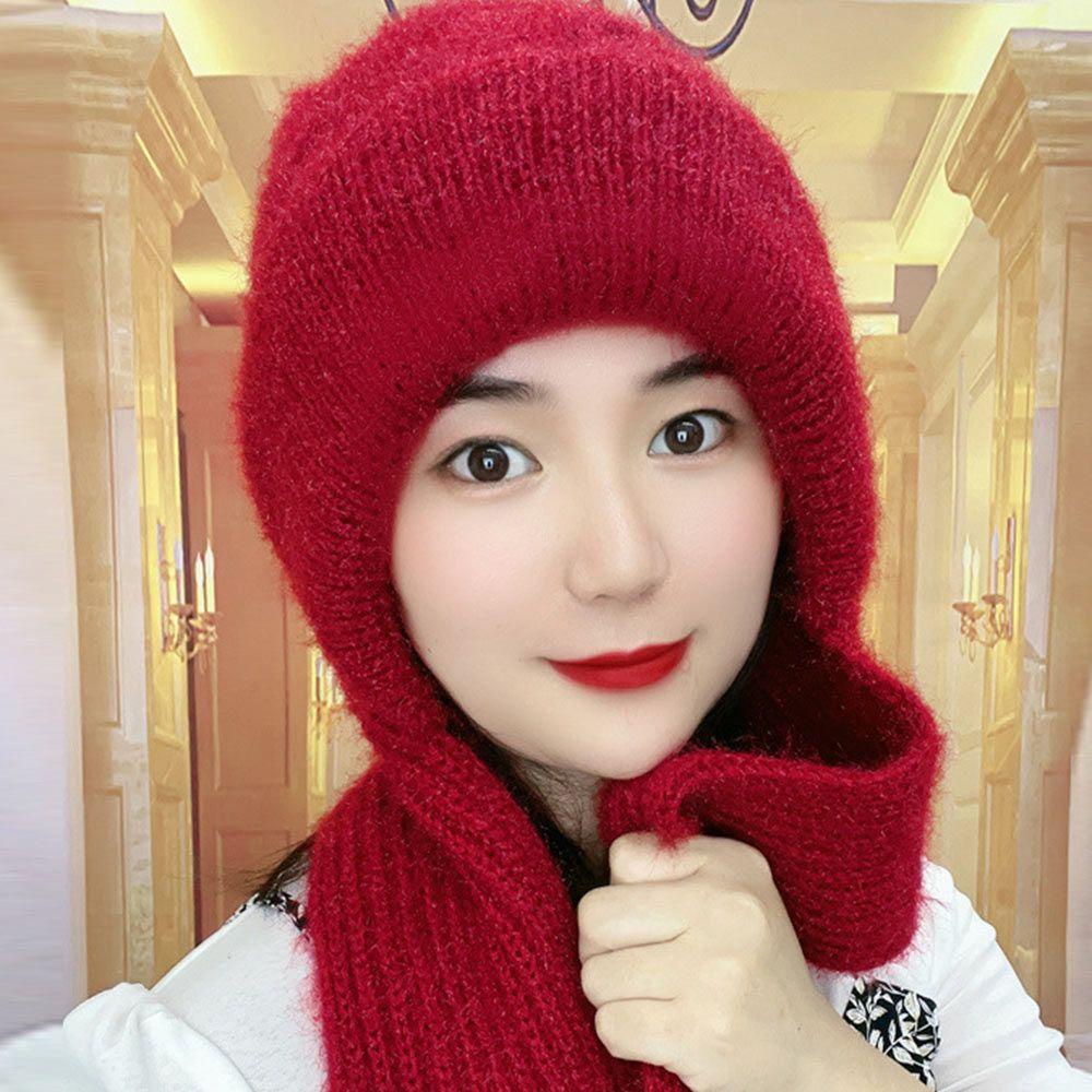 Mũ Len Dày Mềm Mại Chống Gió Thời Trang