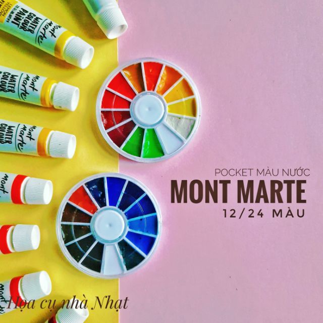 Pocket màu nước MONT MARTE 12/24 màu 0.8ml