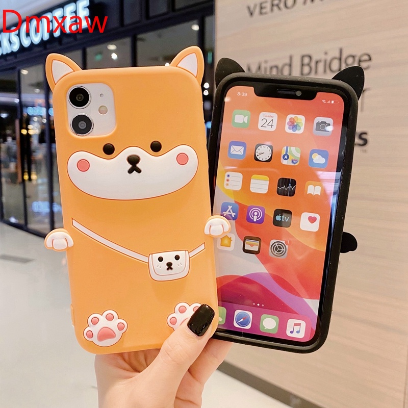 Ốp điện thoại chú cún 3D thích hợp cho Iphone 12 Pro Max 12 Mini 11 Pro Max X Xs Max Xr 7 8 6 6s Plus Se 2020