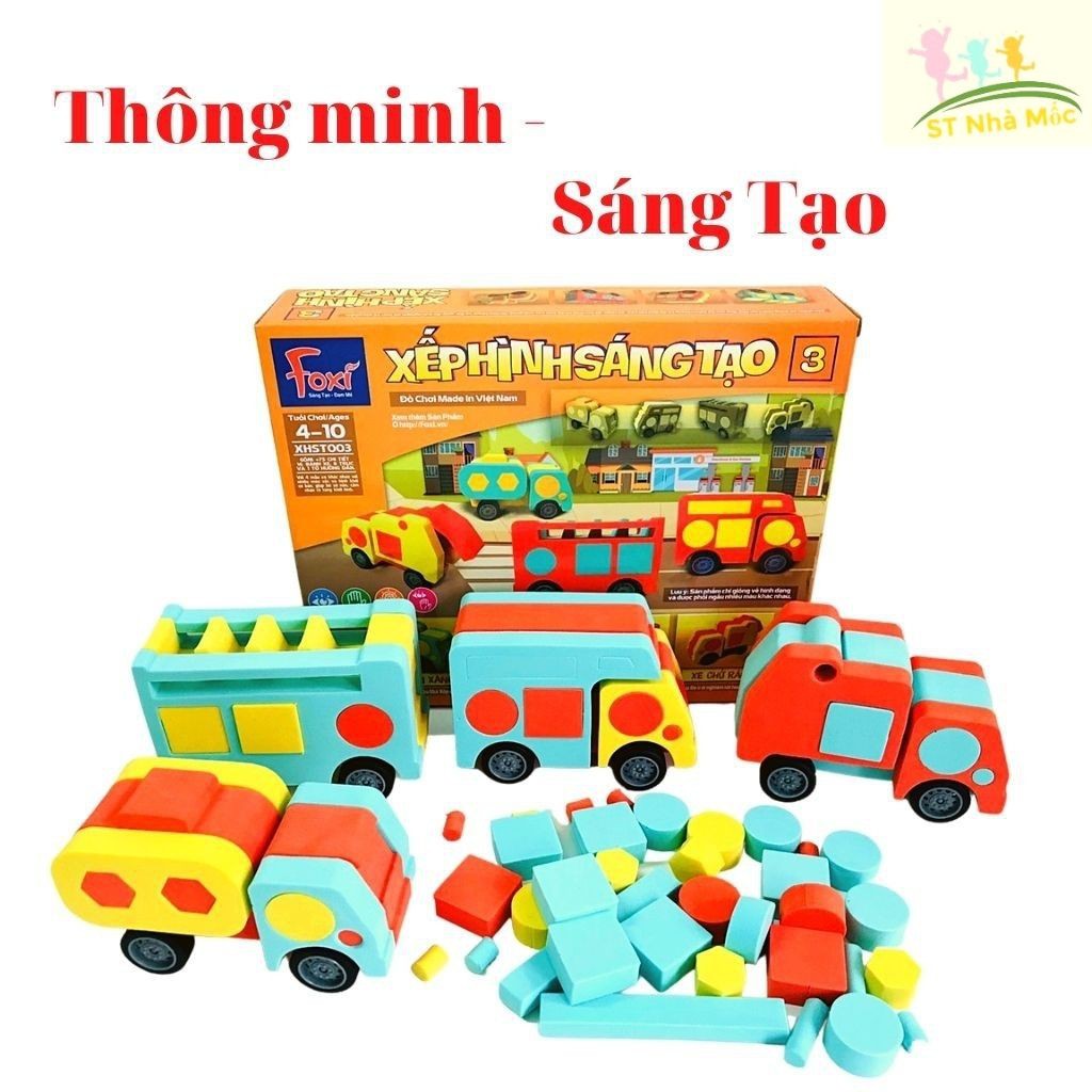 Đồ Chơi Lego Xếp Hình Sáng Tạo Foxi -Lắp Ráp Ô tô - giúp con phát triển Tư Duy Phát Triển Trí Tuệ - ALOKIDS TB