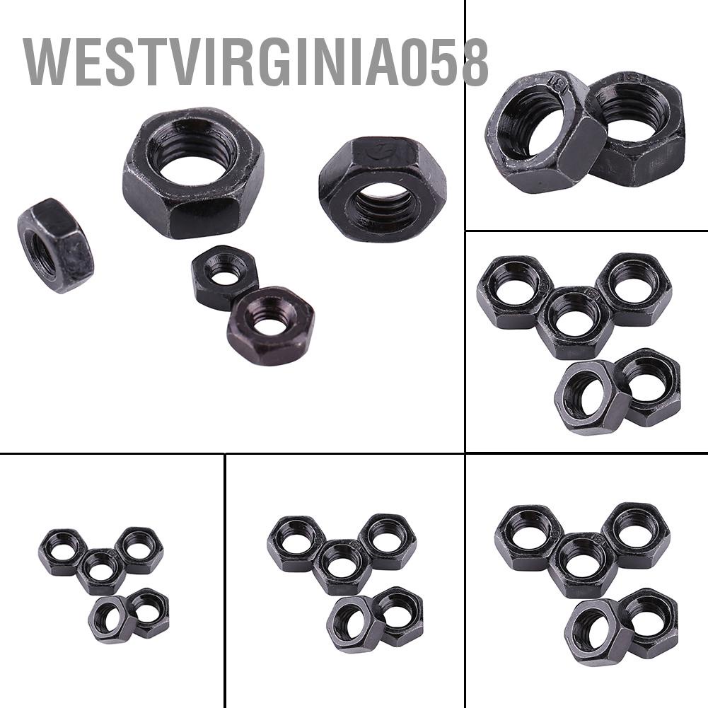 Hàng Hot 100 cái Din934 M2-M5 Kẽm đen Mạ kẽm Thép Carbon Hệ mét Sợi lục giác Đai ốc hình lục giác Hàng giao ngayWestvirginia058