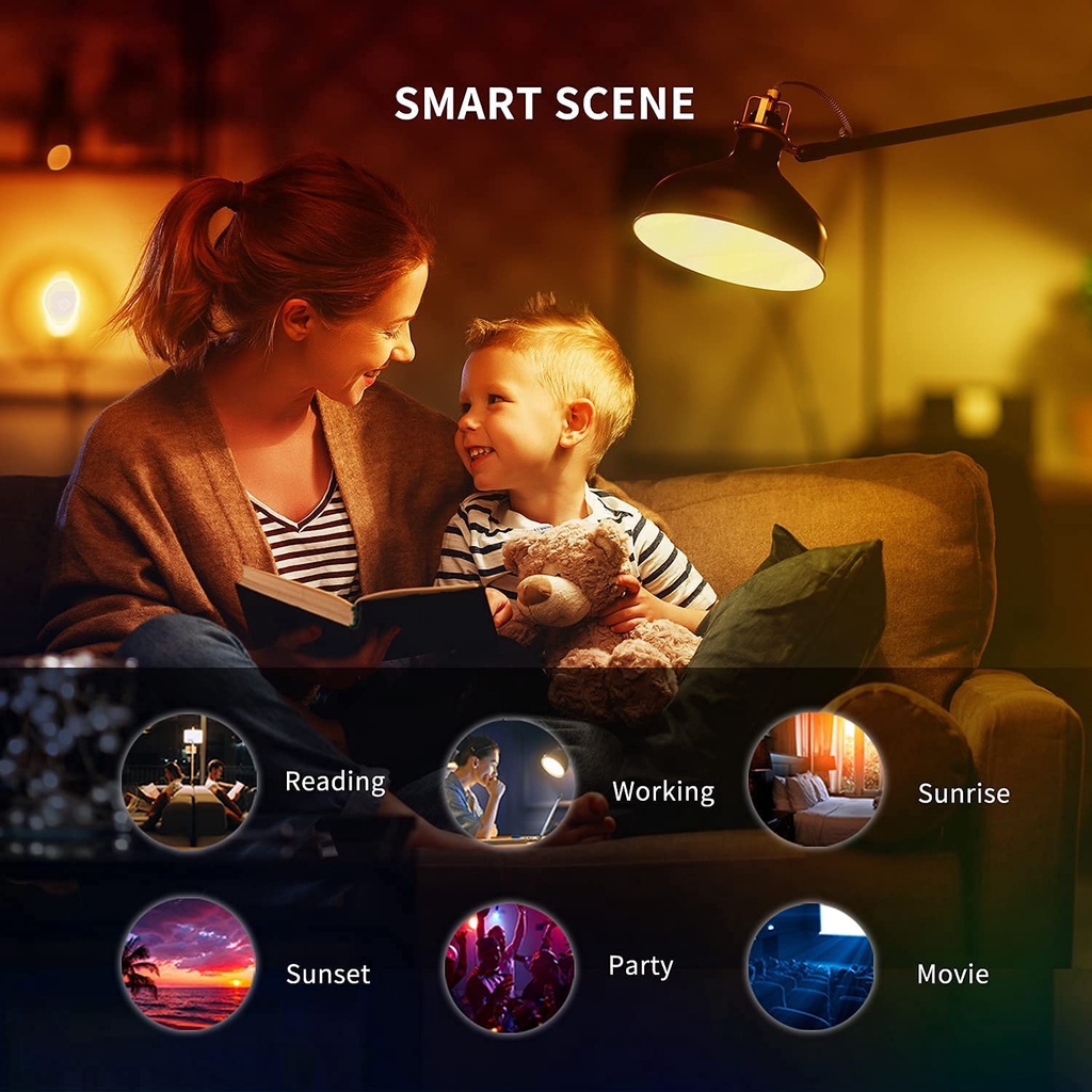Xiaomi Youpin Bóng Đèn LED WiFi Thông Minh W3 60W 900LM CRI &gt; 80 Màu &amp; Google Home Razer Chroma A19 RGBW