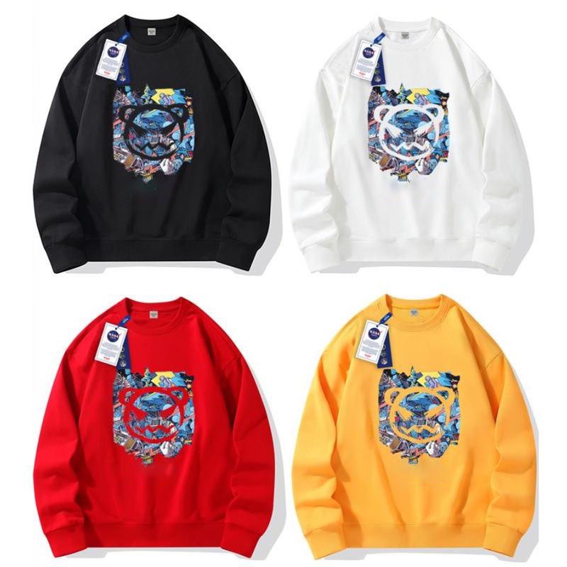 Áo Sweater In Hình NASA Gấu Chất Nỉ Da Cá Mỏng , Sweatshirt Unisex Form Rộng