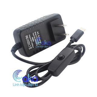Nguồn Adapter 5V 3A Raspberry Pi 4 USB Type-C có công tắc