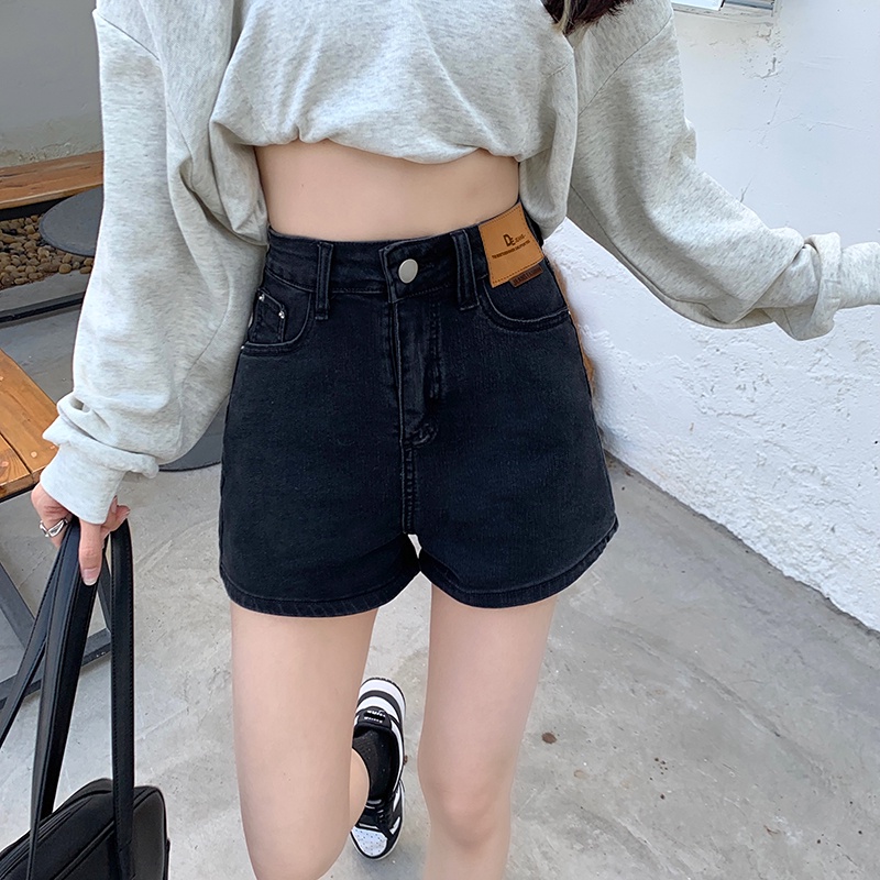 Quần Short Denim Lưng Cao Ống Suông Phong Cách Mới 48875