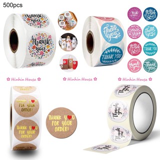 Cuộn 500 Nhãn Dán - Sticker Thank You Loại Đẹp Chọn Mẫu