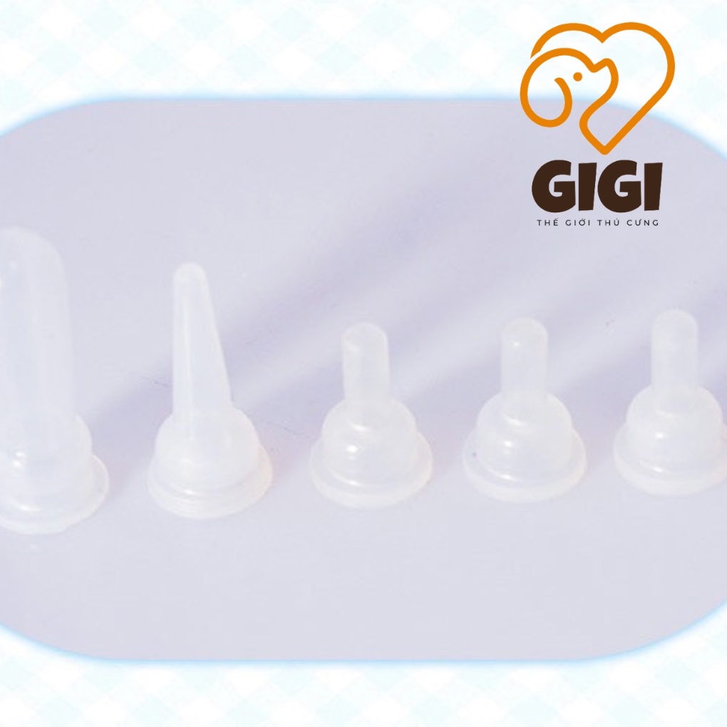 Bình ti chó mèo 50cc bú ngoài có núm vú mềm silicon cho thú cưng sơ sinh uống sữa hoặc thuốc - GiGi Pet Shop