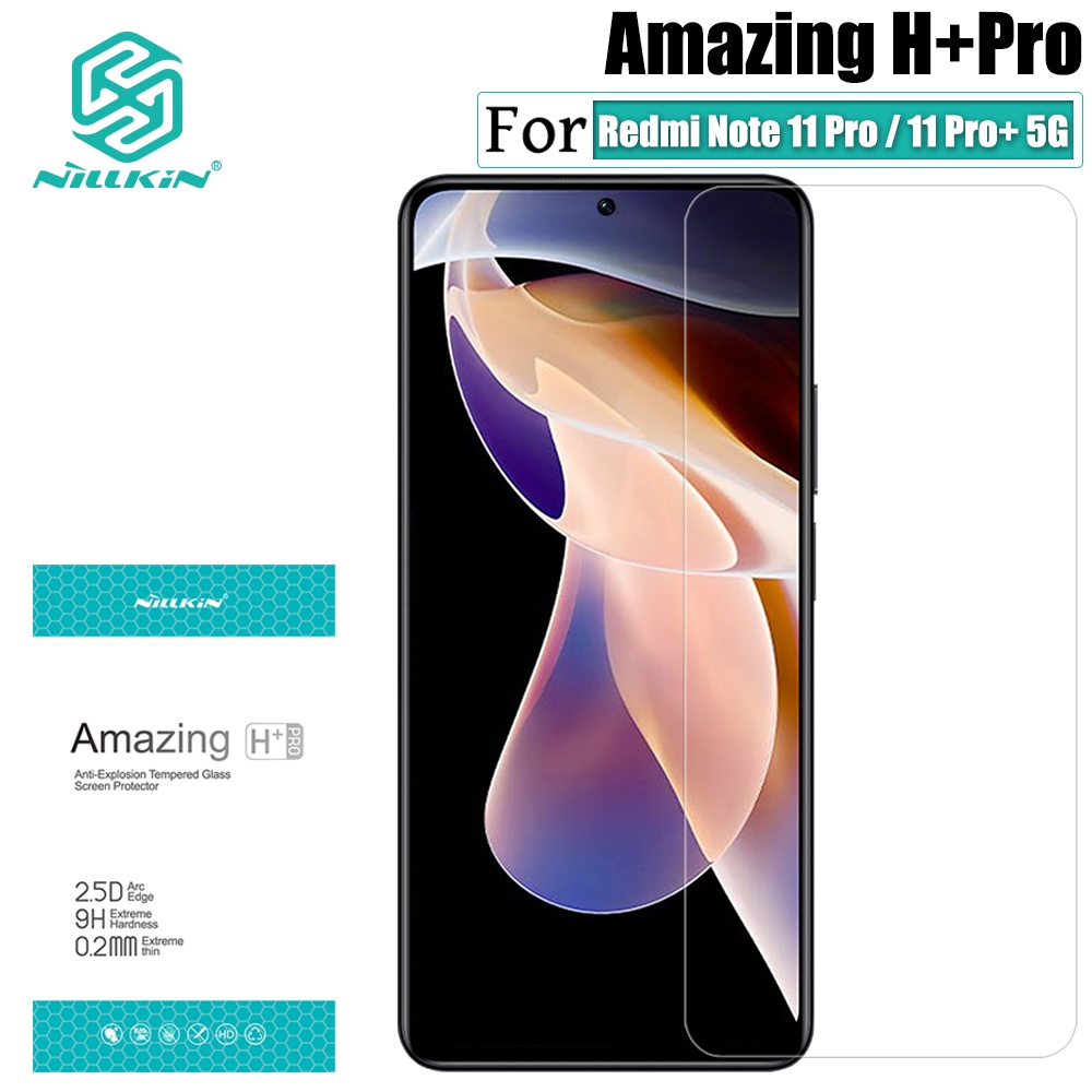 Kính cường lực Nillkin H+ Pro 9H 2.5D trong suốt bảo vệ màn hình chống nổ cho Xiaomi POCO X4 NFC / Redmi note 11 pro (China)