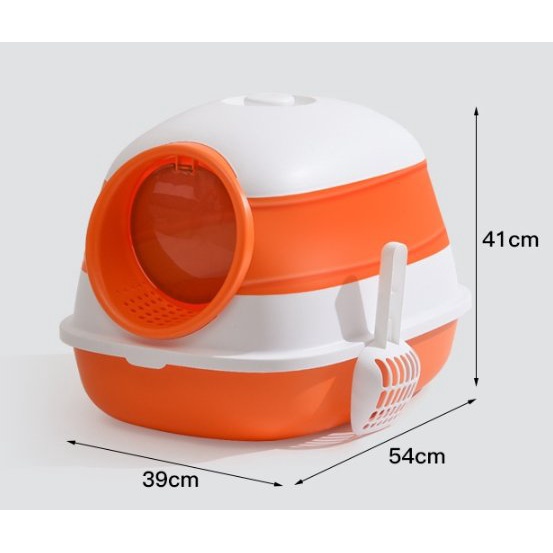 Nhà Vệ Sinh Cho Mèo hình UFO, kín mùi, trần cao