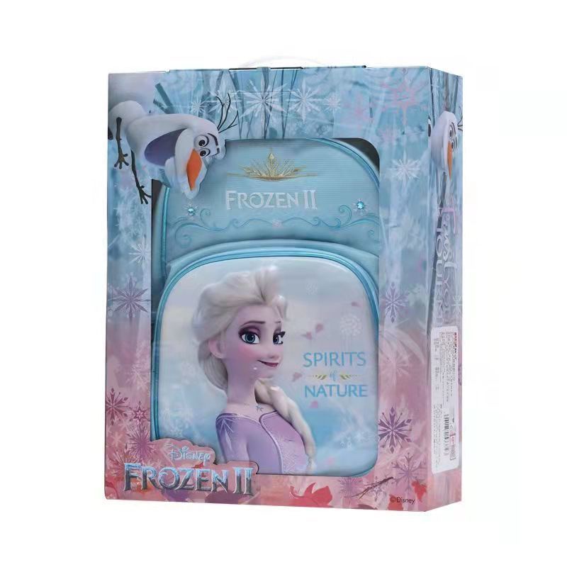 ♛Bộ Ba Lô Đi Học Chống Thấm Nước In Hình Công Chúa Elsa Dành Cho Bé Gái