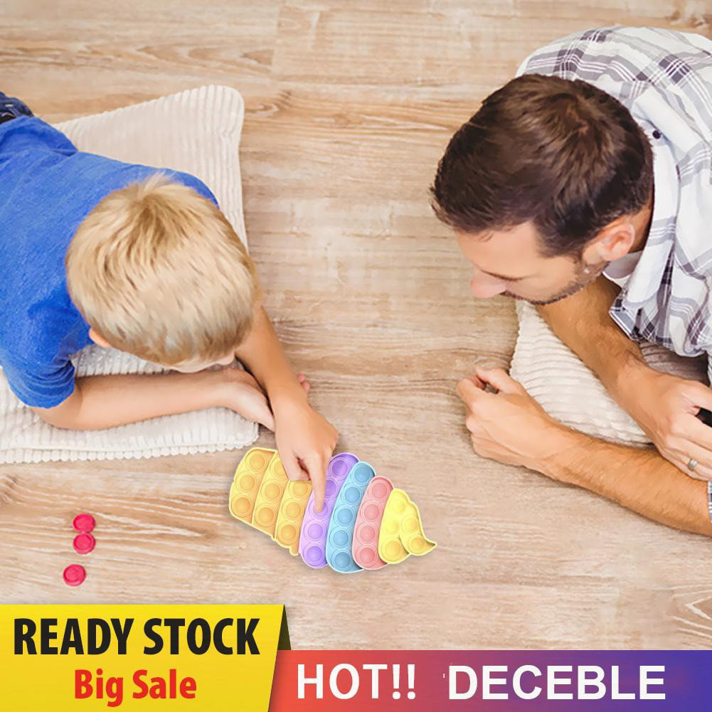 Đồ chơi Pop It giảm căng thẳng hình que kem màu sắc cầu vồng