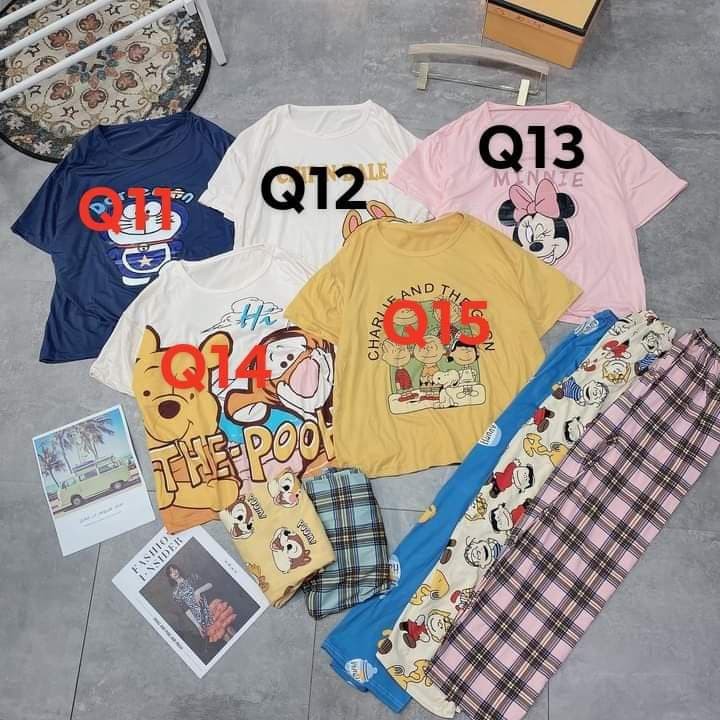 Bộ đồ ngủ CUTE, đồ ngủ thun cotton hot(kèm ảnh thật) | BigBuy360 - bigbuy360.vn