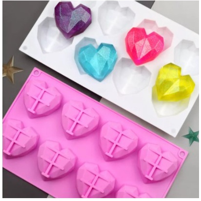 Khuôn sô cô la hình trái tim 3D