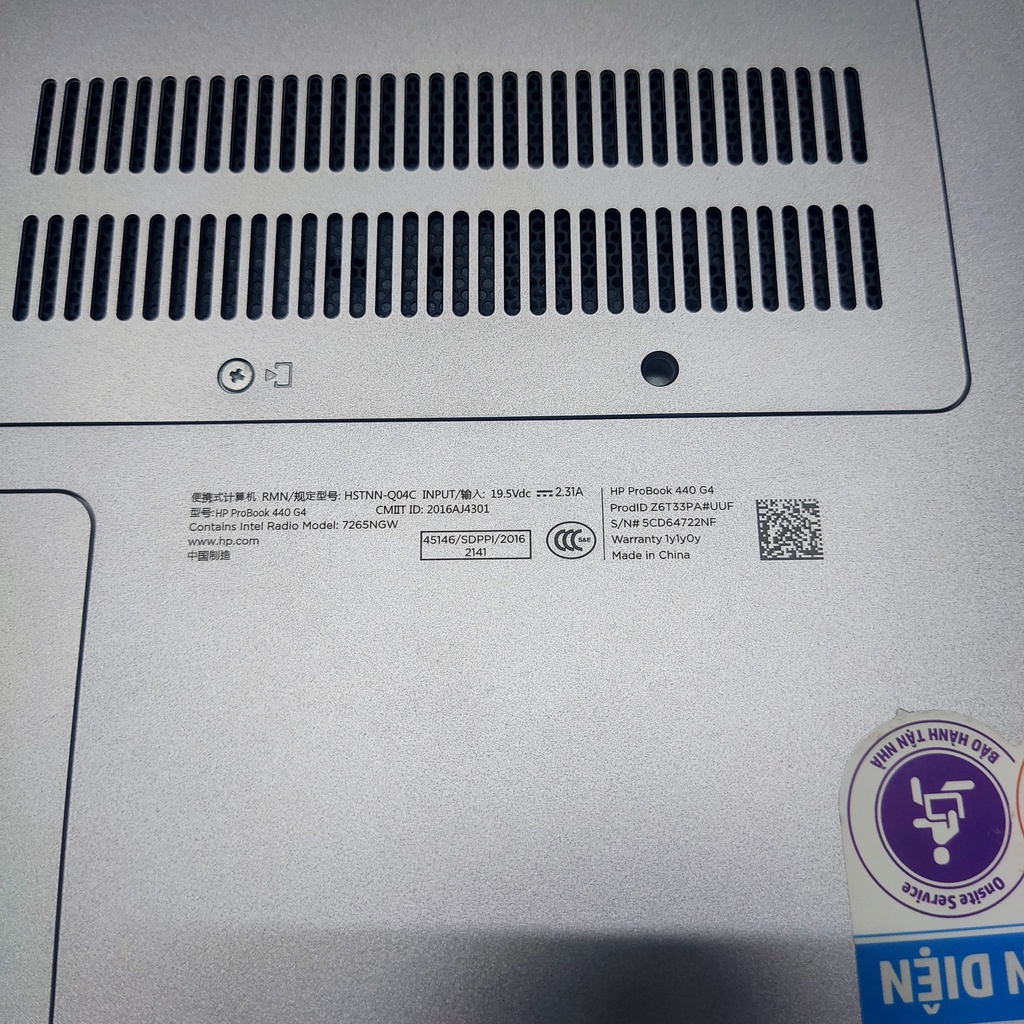Laptop cao cấp HP PROBOOK 440G4 14 inch Core i5-7200U 3.1GHz 8GB RAM 128GB SSD dual 500GB HDD - likenew 98%