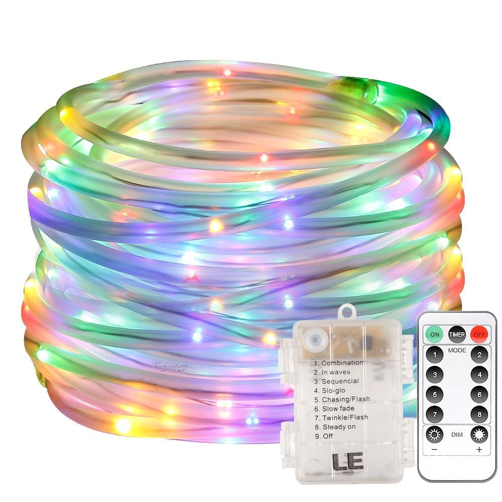 Dây Đèn LED 50/100 Bóng Chống Nước Kèm Điều Khiển Từ Xa Tiết Kiệm Năng Lượng Dùng Trang Trí Sân Vườn Tiện Dụng