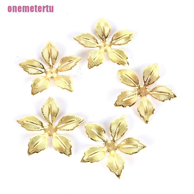 Set 50 charm chạm lộng kim loại hình hoa cổ điển dùng để làm đồ trang sức thủ công