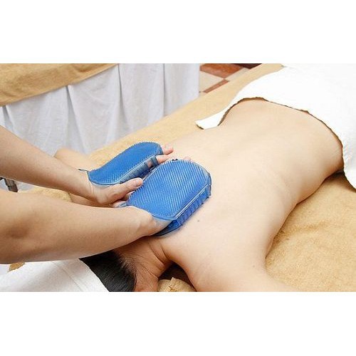 Bàn chà 2 mặt thông kinh lạc massage body 1 đôi nhựa