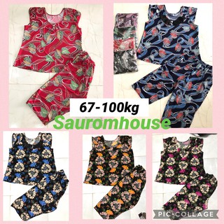 [BIGSIZE 75 - 100kg] Đồ Bộ trung niên thun lạnh quần lửng big size (đại) 7, 8 cho mẹ cho bà