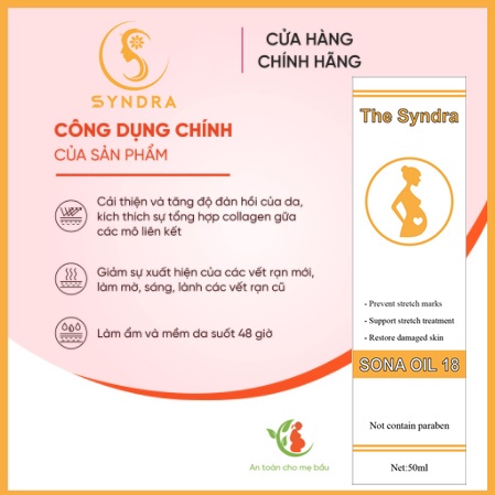 Tinh dầu rạn da cho mẹ bầu - Dưỡng ẩm cho da khô, chống nứt nẻ, rạn da