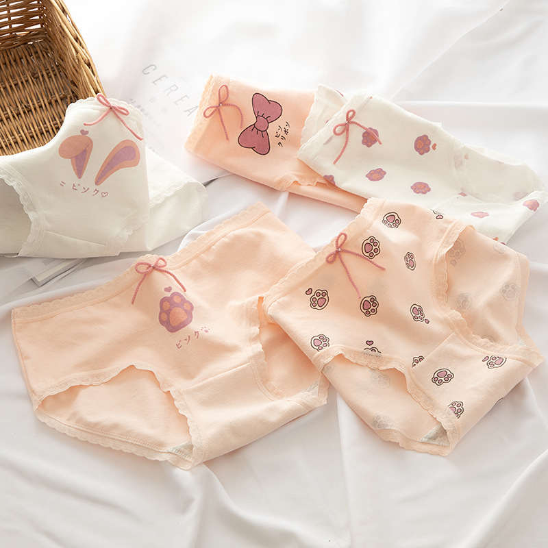 Quần Lót Cotton Họa Tiết Hoạt Hình Đính Nơ Dễ Thương Cho Bé Gái | WebRaoVat - webraovat.net.vn