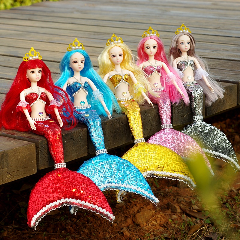 Đồ Chơi Hóa Trang Cho Nàng Tiên Cá Búp Bê Công Chúa Đồ Handmade Búp Bê Barbie Đồ Chơi Trẻ Em