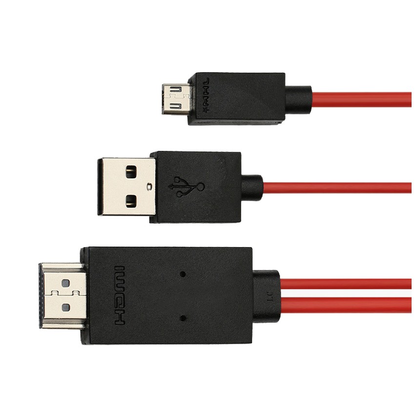 Cáp chuyển tín hiệu từ điện thoại lên tivi HDMI MHL 5 Pin