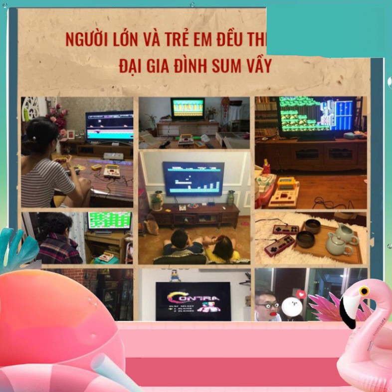 SALE CỰC RẺ Máy chơi game điện tử 4 nút Family Computer có 500 trò chơi không trùng lặp trong máy + băng 132 trò chơi SA