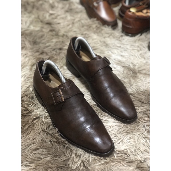 [TonaShoe] [Giày 2hand] [Size 42] Giày Tây Lười Single Monstrap Màu Nâu Mũi Nhọn