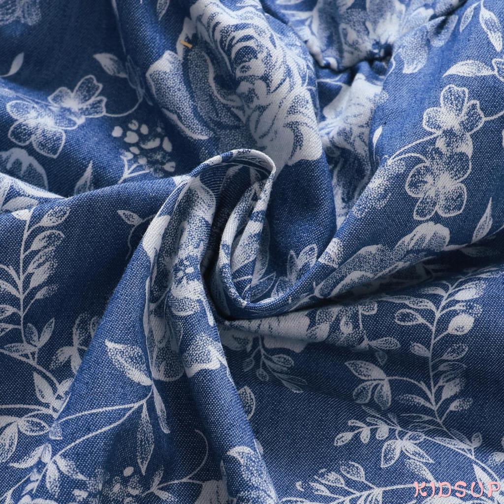 Bộ Áo Liền Quần Tay Cánh Tiên In Hoa Đáng Yêu Cho Bé Gái