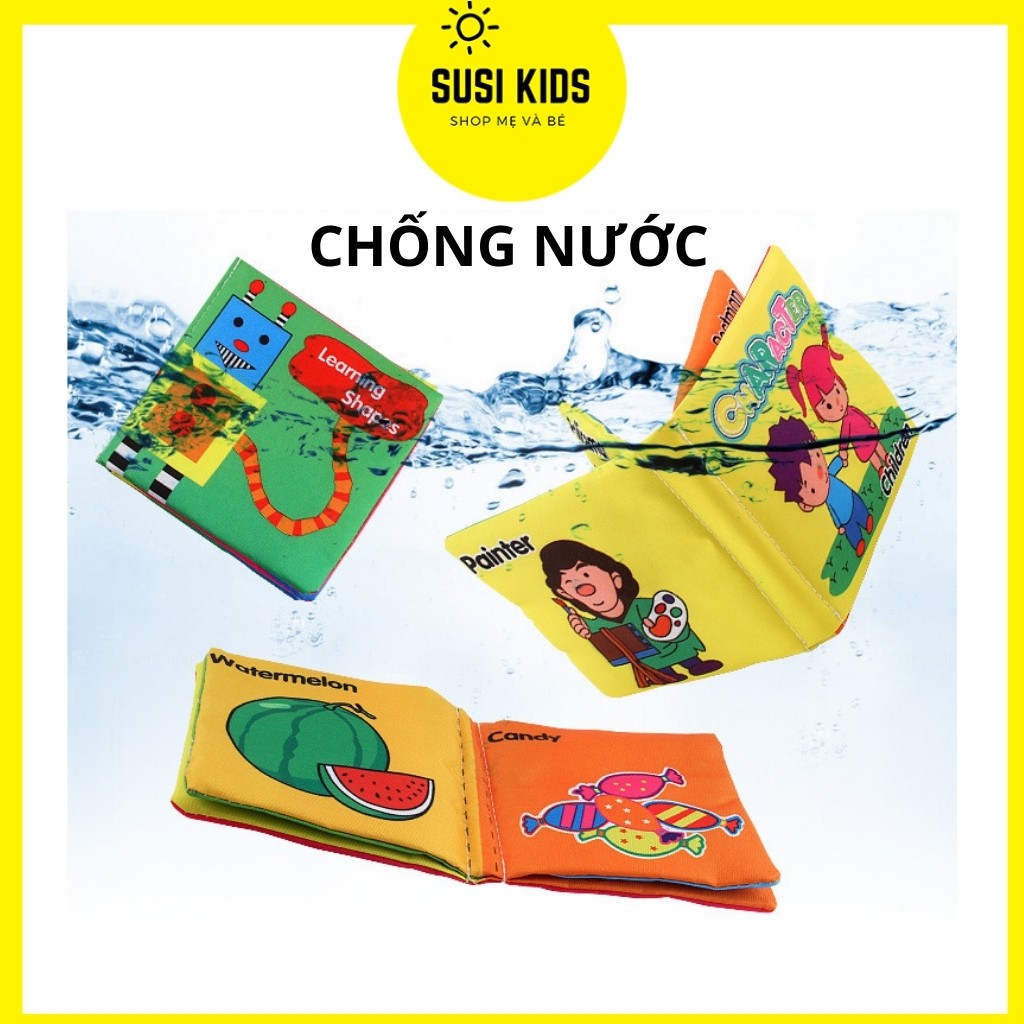 [Tập Đọc Sớm] Sách Cho Bé Sơ Sinh 3 6 12 Tháng 1 2 3 Tuổi Bằng Vải, Tiếng Anh Cho Trẻ Em Kích Thích Thị Giác - Susi Kids