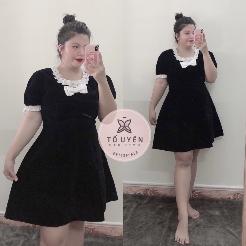 ĐẦM NHUNG ĐEN BIGSIZE