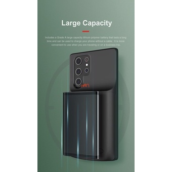 Ốp Lưng Kiêm Sạc Dự Phòng Samsung S22 Ultra/ 4800mAh hiệu Newdery