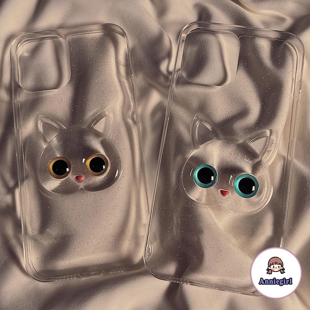 Ốp Điện Thoại Tpu Mềm Chống Sốc In Mẫu Mèo Kitty 3D Lấp Lánh Cho Iphone 14 13 12 11 Pro Max X Xr 8 7 Plus