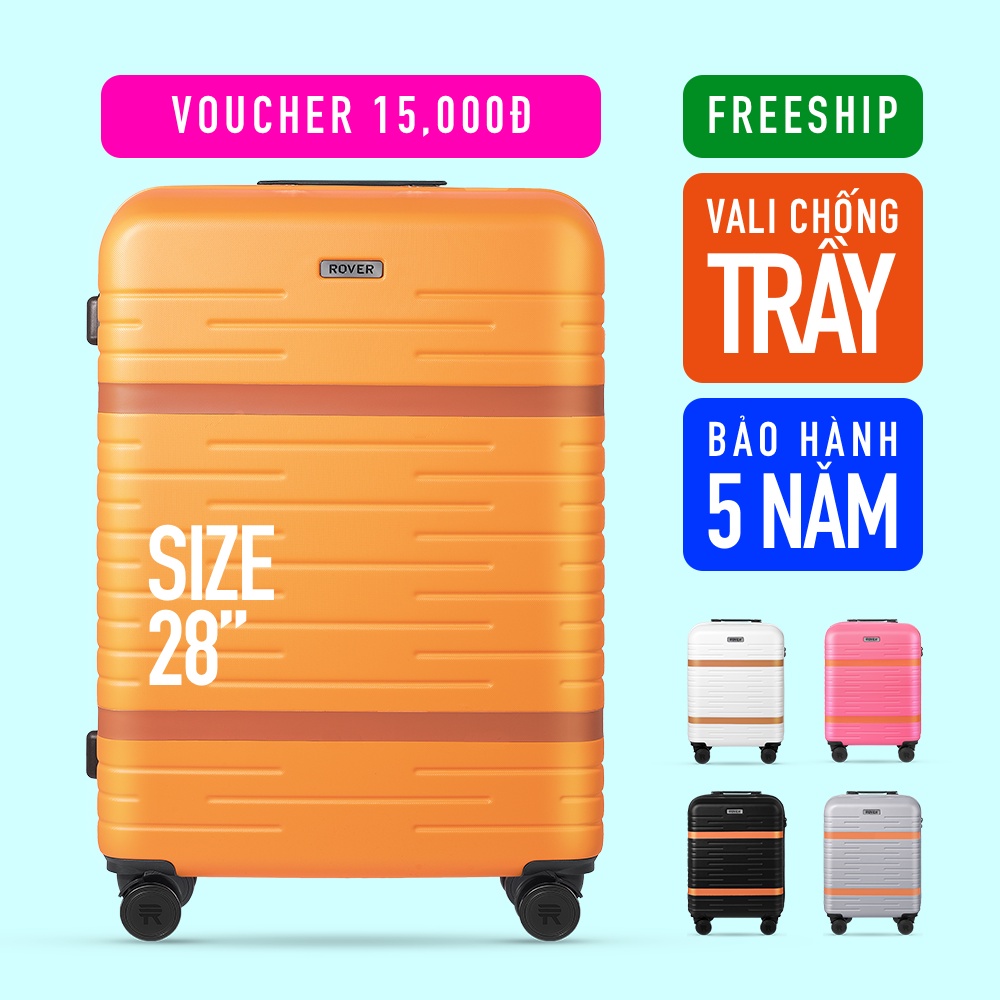 Vali kéo du lịch Rover Ada – Size 28 (Ký gửi) – Chống bể – Chống rạch