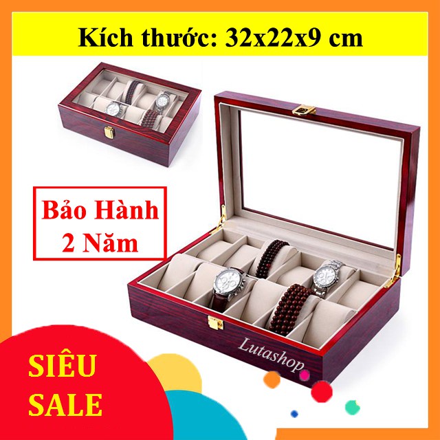 Hộp Đựng Đồng Hồ Da, Gỗ 12 Chiếc Giá Rẻ