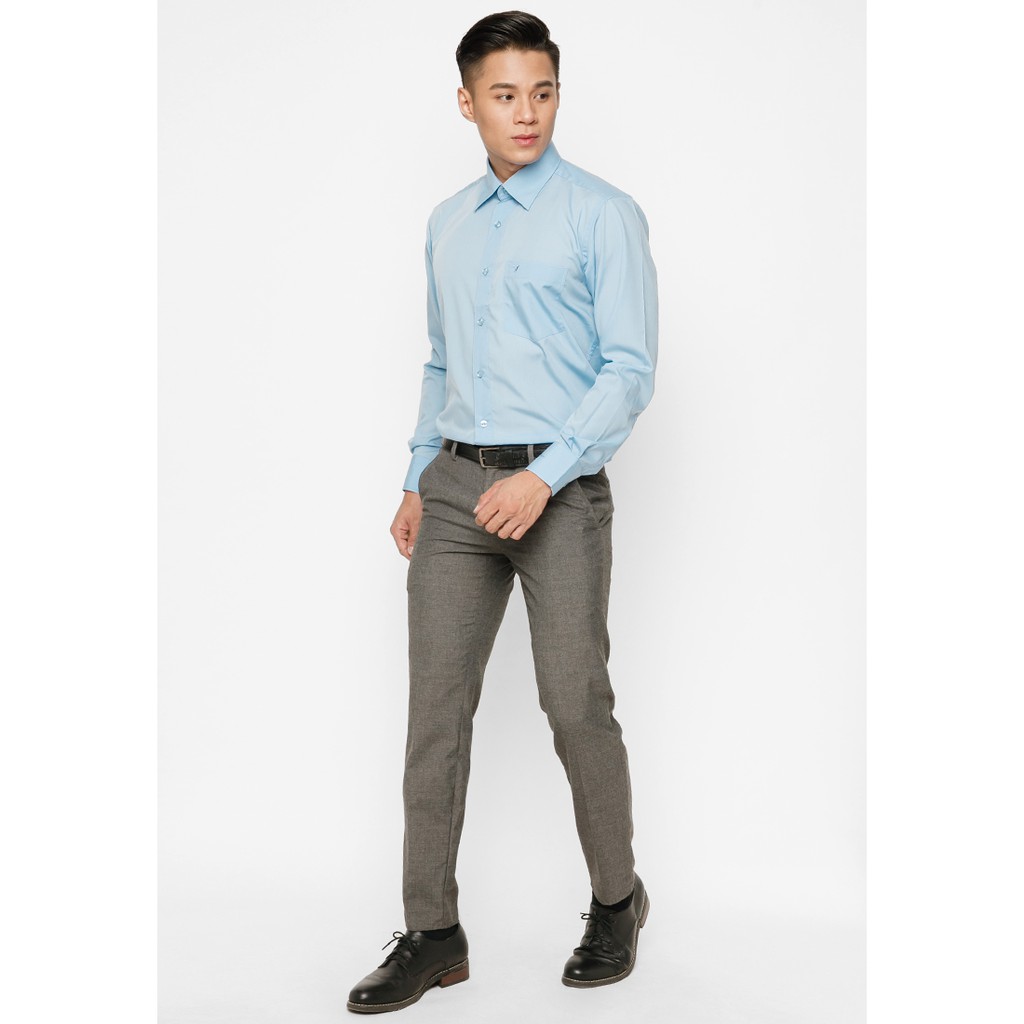 Áo Sơ Mi Dài Tay Màu Tencel-Spun Regular Fit 325 Vĩnh Tiến - VM5-G514