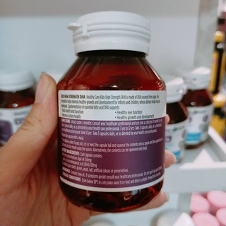 DHA vị chanh cho bé 4m+ Healthy Care DHA 60 viên Úc