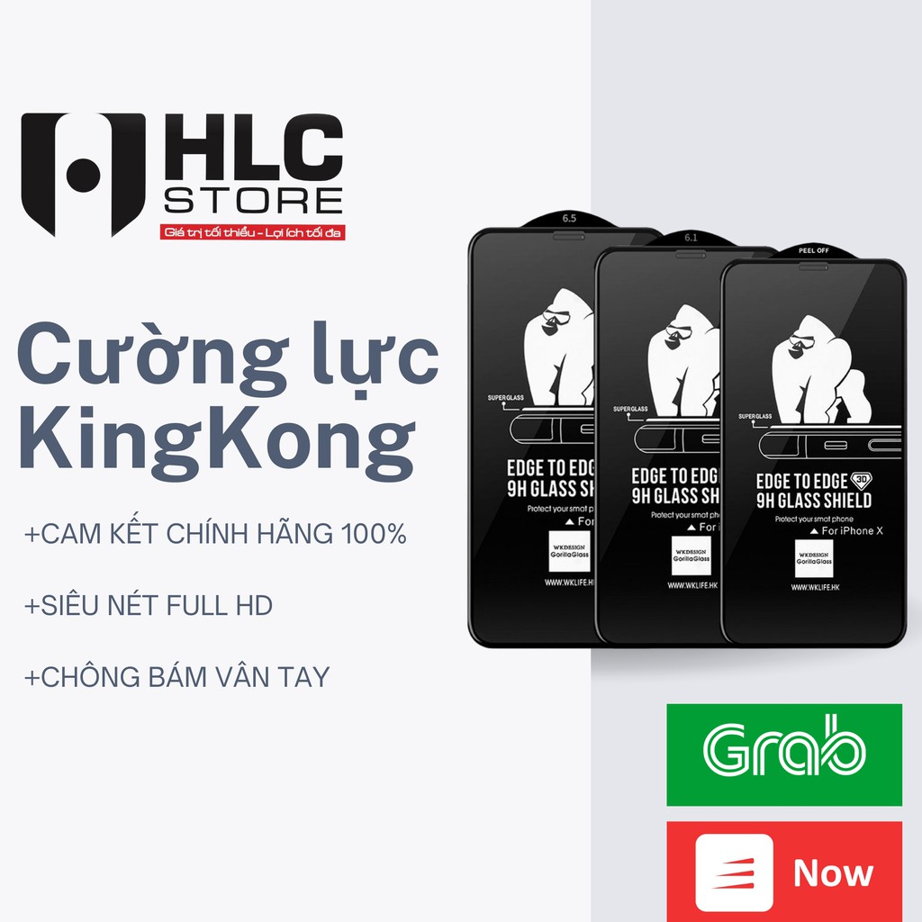 [KINGKONG] KÍNH CƯỜNG LỰC IPHONE FULL MÀN - KINGKONG- TRONG SUỐT- HẠN CHẾ BÁM VÂN TAY- IPHONE 6 ĐẾN 12PROMAX