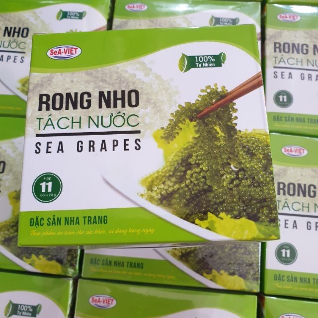 [Mã 267FMCGSALE giảm 8% đơn 500K] Rong Nho Tách Nước Sea Việt hộp 220gram/11 Gói(20g) | BigBuy360 - bigbuy360.vn