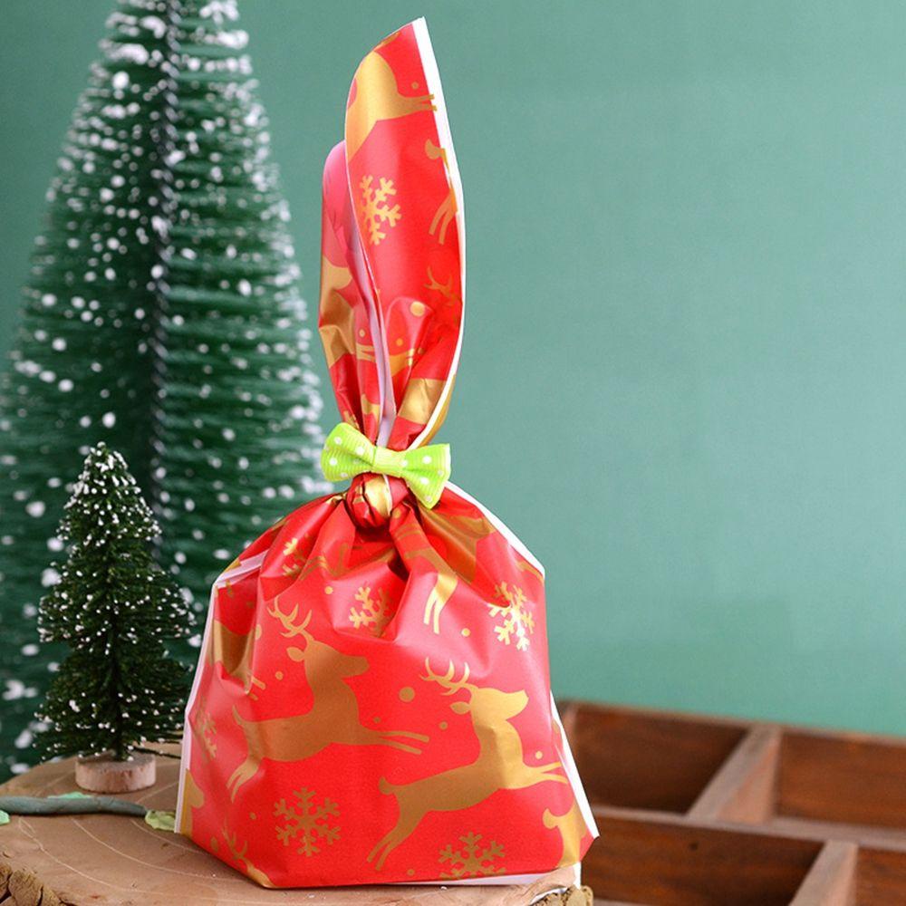 Túi Đựng Bánh Kẹo Họa Tiết Tuần Lộc Tinh Tế An Toàn Cho Dịp Giáng Sinh