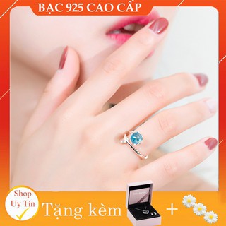[FLAST SALE] Bạc Ý Cao Cấp Nhẫn Tay Bạc Cá Heo Xanh Daisy S925 - Chuỗi Shop Trang Sức Daisy Free Ship Giao Hàng Nhanh 4H