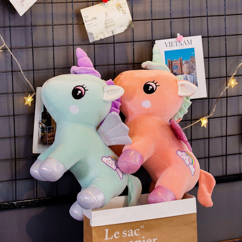 Gấu bông ngựa kỳ lân Pony Unicorn mềm mịn cho bé M2