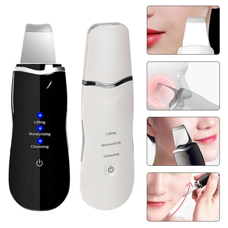 Máy Sủi Da, Cà Da Làm Sạch Sâu Da Mặt Ultrasonic SunQueen Rung Sóng Âm ion Giúp Phục Hồi Collagen Cho Da