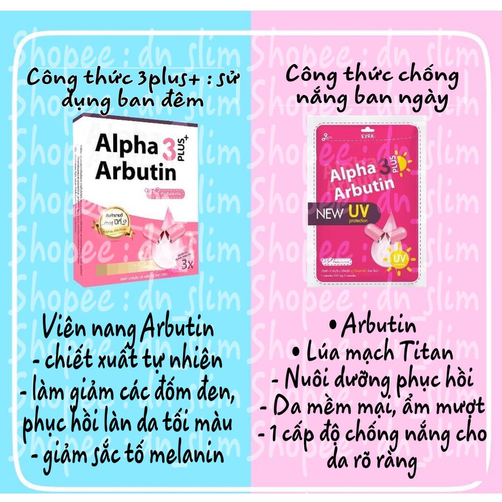 Hàng Thái Vỉ 10 Viên Kích Trắng Alpha Arbutin 3 Plus