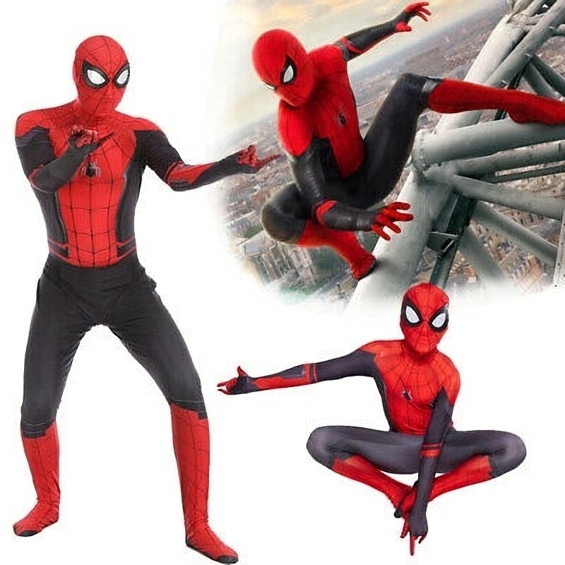 Quần áo Người Nhện Trẻ Em Mặt Nạ Trùm đầu Spider Man Cho Bé Trai
